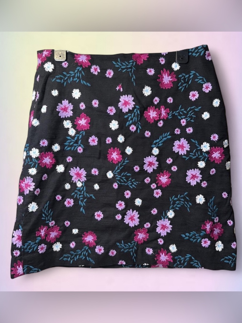 Loft embroidered skirt
